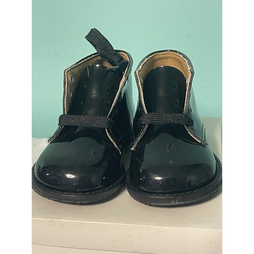 VTG‎ Shoes By Lindemann Black Patent Leather Size 2D Infant Girls New